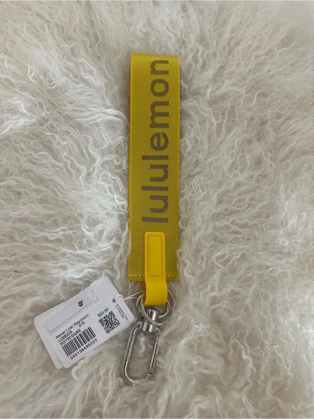 Lululemon Never Lost Keychain - Maize Yellow/Graphite Grey